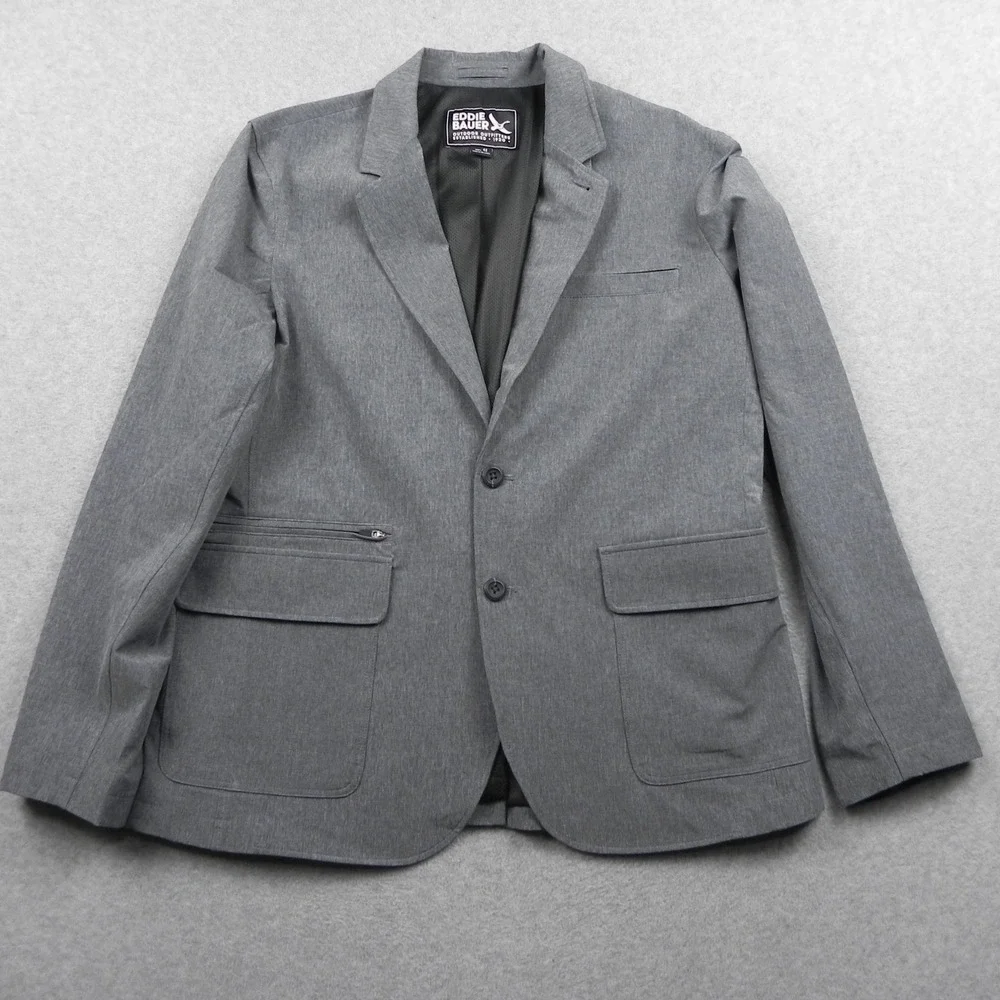 Eddie Bauer Blazer Mens 42 Performance Travel Jacket Water Repellent Sport Coat